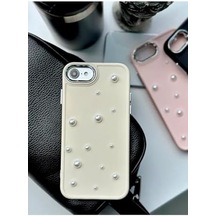 Iphone 7-8 - Se 2020 - Se 2022 Uyumlu Pearl 3d Oyuncak Tasarımlı Esnek Silikon Kılıf - Krempearl 50 x 22