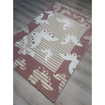 Saray Halı Çocuk Halısı 12616Pembe Kelebek 125X180 Cm