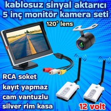 5 İnç Monitör Ve Kablosuz Kelebek Kamera 12 V Kayıt Yapmaz