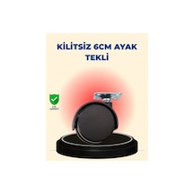 Masa Ve Sehpa İçin 6 Cm Kilitsiz Ayak Tekli Kırmızı Kırmızı