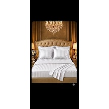 Deluxe Pamuk Saten Lastikli Çarşaf Gri, Çift Kişilik