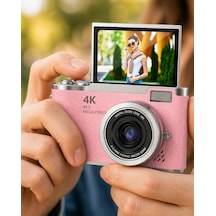Profesyonel Çekim İçin 48 Mp Kamera 18x Zoom Flip Ekran Dijital Kamera