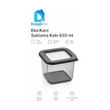 Eko Kare Saklama Kabı 650 Ml Siyah 11 11 8,5 Cm