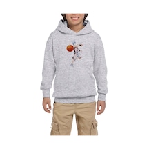 Zepplin Giyim Baller Blue Anime Pass Gri Çocuk Kapşonlu Sweatshirt Gri