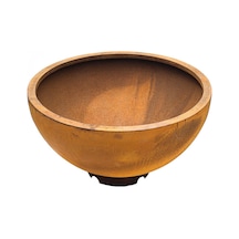 Corten Yuvarlak Saksı Küçük