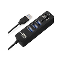 TriLine Combo 3 Port USB3.0  Hub Tf Sd Kart Okuyucu