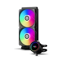 Cps Da240 Argb Aıo Sıvı Soğutucu, Çift Argb Fanlı 240mm Cpu Soğutucu, Yüksek Performanslı 3000 Rpm Pompa Hızı, Pc Oyun İçin Verimli 240mm Aıo Soğutucu Siyah