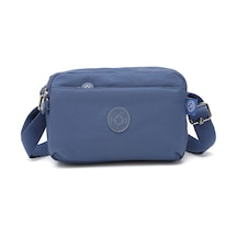 Smart Bags Günlük Küçük Boy Su Geçirmez Hafif Krınkıl Kumaş Kadın Omuz Çantası Mavi