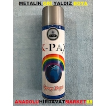 Kpax Metal Gri Yaldız Sprey Boya 170 ML Gri Renk Sprey Boya