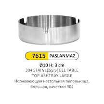 Masa Üstü Küllük Paslanmaz Yuvarlak