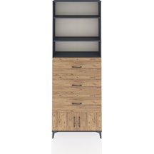 Arges Dolap 3 Raflı 3 Çekmeceli 2 Kapaklı 88x30x243 Antrasit-çam Antrasit Arges Dolap 3 Raflı 3 Çekmeceli 2 Kapaklı 88x30x243 Antrasit-çam Antrasit