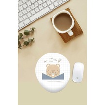 Çalışkan Ayıcık Desenli Bilek Destekli Mouse Pad Mousepad