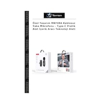 Özel Tasarım Mkf08a Kablosuz Yaka Mikrofonu Type-c Pratik Alet İçerik Aracı Teknoloji Aleti
