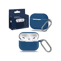 Proaks Airpods Uyumlu Pro 2 İçin Karbinli Silikon Kılıf 163972308 Mavi