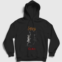 Presmono Unisex Clone Gojira Kapüşonlu Sweatshirt Siyah