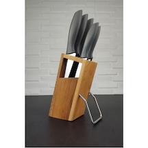 Cooker 6 Parça Standlı Bıçak Seti Gri CKR2830 Siyah