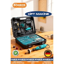 Böhrer Ba011218 Elektrikli 2 Makineli Full Set Hobi Gravür Oyma Mini Taşlama Makinesi