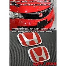 Honda Civic 2006-fd6 Kırmızı H Arka Bagaj-ön Panjur Logo-ablem