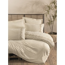 Cotton Box Cotton Keten Çift Kişilik Nevresim Takımı Darian Bej