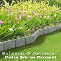 Zensaas41 3'lü Taş Görünümlü Bahçe Çiti Zensaa56