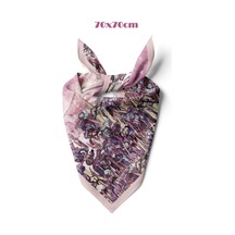 Süsen Bahçesi Pudra Desen 70 70cm Bandana/fular Çok Renkli