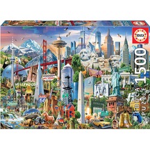 Educa Puzzle 1500 Parça Kuzey Amerika Sembolleri 17670