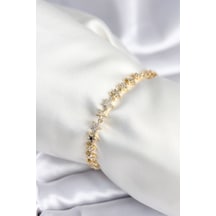 Pirinç Gold Renk Yıldız Model Kadın Bileklik Altın