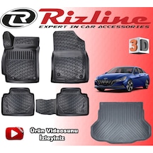 Hyundai Elantra 3D Paspas + Bagaj Havuzu 2020 Sonrası Rizline N11.22780