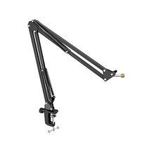 Oyun Kaydı İçin Cs1 Makas Mikrofon Boom Kol Standı Podcast Mic Kol Standı, Ağır Hizmet Kelepçesi, 1 Cm İla 0,6 İnç Adaptör, Seslendirme Ev Ofisi İçin