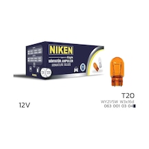 Niken 12v T20 Ampul Wy21/5w Amber W3x16d 10 Lu
