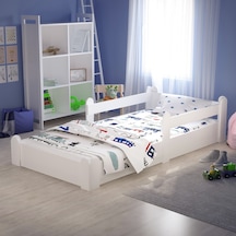 Tuliplife Montessori Karyola Beyaz 90x190 Yatak Uyumlu Oval Kesim Çocuk Yatağı-Tlp-215