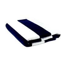 Plaj Büyük Havlu Havuz Plaj Kabana Çizgili Tek Taraflı Havlu Ve Tek Taraflı Kadife 81,28 Cm X 177,8 Cm Mavi Beyaz 1 Adet Açık Bej