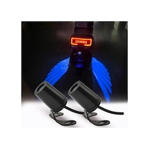 Chuangyinshop 2pcs Angel Wings Led Motorcycle Dekoratif Işık Ice Blue Evrensel Fit Kolay Kurulum