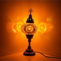 Dekoratif Loş Işık Eskitme Mozaik Masa Lambası