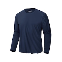 Rich Erkek Lacivert Basic Uzun Kollu Tişört Sporcu Body T-shirt Lacivert