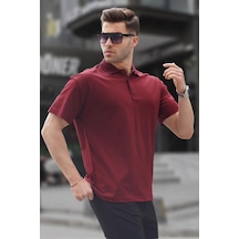Madmext Bordo Polo Yaka Basic Erkek Tişört 6126-bordo Bordo