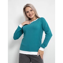 Halıma.style İnce Kumaşlı Temel Günlük Sweatshirt 326258206 Açık Mavi