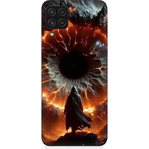 Samsung Galaxy A22 Uyumlu Ateş Çemberi Desenli Silikon Kılıf