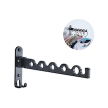 Ganzhoushop Kurutma Makinesi Rafı Katlanır Duvara Monte Elbise Askısı Çamaşır Odası Elbise Askısısiyah Çok Renkli