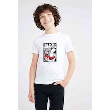 Tshirthane Black Mirror Blocked Baskılı Unisex Çocuk Beyaz T-Shirt