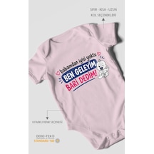Morivokids Babaya Özel Kısa Kollu Bebek Body %100 Pamuk Zbn163-kk Bebe Pembe