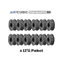 Anycubic High Speed Pla Filament Gri 1.75mm 1kg 12 Adet