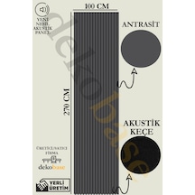 Antrasit 100x270 Cm Yeni Nesil Akustk Ahşap Duvar Paneli