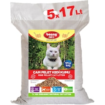 Bonny Nice Doğal Pellet Çam Peleti Kalın Kedi Kumu 5 x 17 L