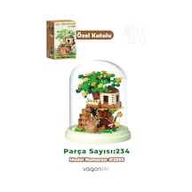 Panlos Yko Serisi Kapibara Figürlü Ağaç Ev 234 Parça Oyuncak Blok Yapım Seti Ff-p2595