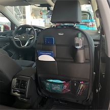 Fiat Stilo Araç İçi Deri Koltuk Arkası Organizer Düzenleyici Koruyucu Siyah