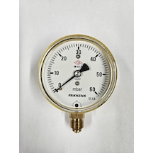 Pakkens Çap 63 Alttan 60 Mbar Diyaframlı Manometre