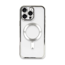 Apple İphone 16 Pro Max Kılıf Kross Magneticsafe Kapak - Gümüş Çok Renkli