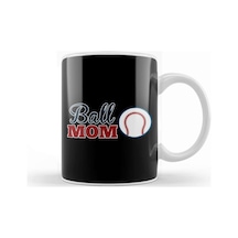 Ball Mom Cute Baseball Softball Mom Kupa Bardak Porselen Karışık