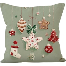Suntek Yılbaşı Yastık Kılıfı Noel-yıldızı-baskısı-a Noel Yıldızı Baskısı A